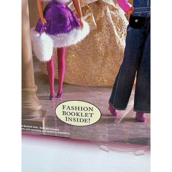 Vintage 1995 NIP Mattel Barbie Fashion Avenue Deluxe Gold Gown Purse Shoes 14307 - Picture 4 of 5